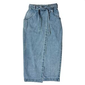 Fenwick Vintage Denim Wrap
Midi Skirt Belted High Waist
Blue Jean Women's Sz 2-4